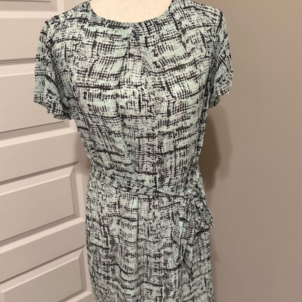 Brand New Banana Republic Dress, Mint and Dark Gray, Size XS